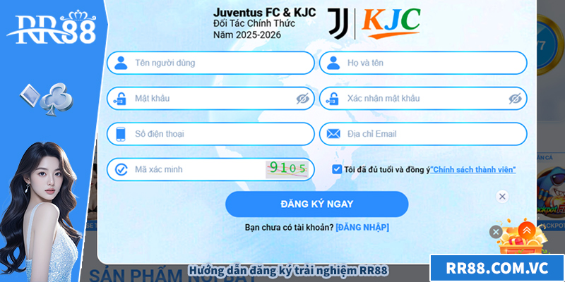 Hướng dẫn đăng ký trải nghiệm RR88