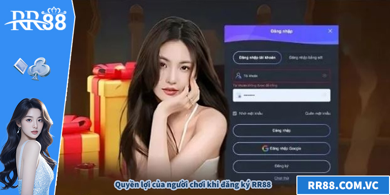 Quyền lợi của người chơi khi đăng ký RR88